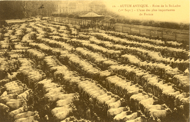Postcard, Autun Antique - Foire de le St Ladre, c 1916