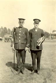 Photograph, Albert Boyce and Frank Wright of the City of Ballarat Band, 1922, 1922
