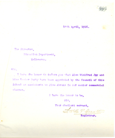 Typed letter