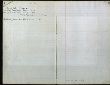 Hand written minutes