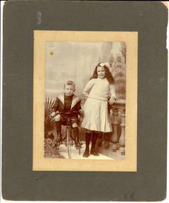 Photograph - Photograph - black and white, Studio Portrait of Two Children, Clunes