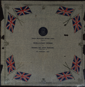 Serviette with British flag decoration