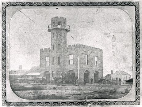 Bluestone fire station with tower