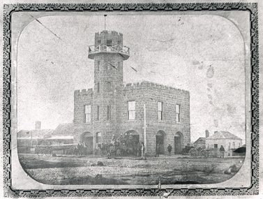 Bluestone fire station with tower