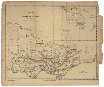 Map, Robert Brough Smyth, Sketch Map of the Colony of Victoria, c1871, c1872
