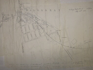 Plan, Ballarat Railway Plan, 1860, 29/05/1860