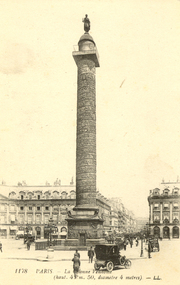 Postcard - Postcard - black and white, La Colonne Vendome, Paris, c1911