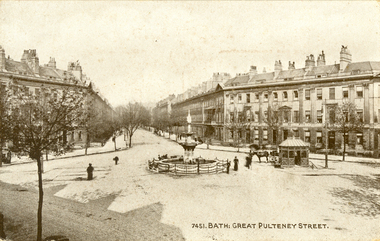 Postcard - black and white, Great Pulteney Street, Bath