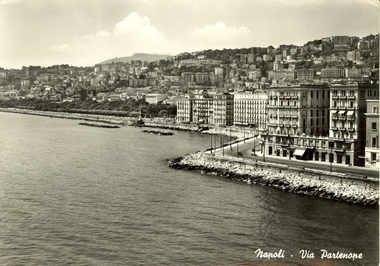Postcard - photographic, Napoli - Via Partenope, c1910