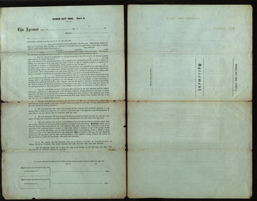 Document, A.J. Peacock, Agreement under the Mines Act 1890, 13/02/1919