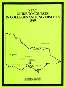 Booklet, VTAC Guide to Courses in College and Universities, 1989, 1988