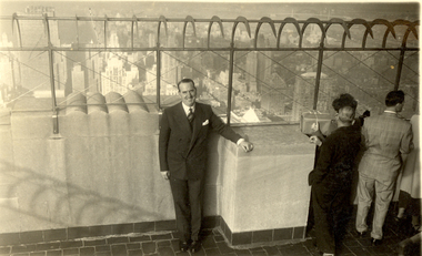 Photograph, Frank Wright at the Empire State Building, Mid 20th Century