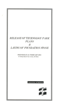 Release of Technology Park Plans and Laying of Foundation Stone, 1995