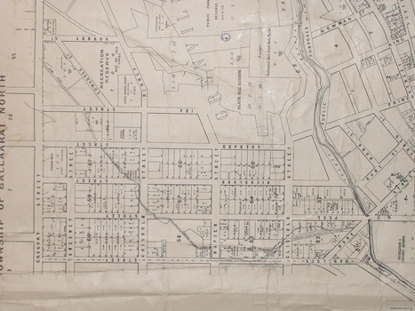 Plan showing Ballarat East blocks