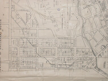 Plan showing Ballarat East blocks