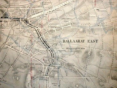 Map, Ballaarat Gold Field, 1861, 21/10/1861