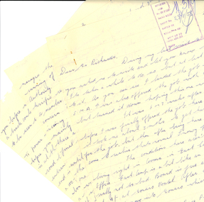 Correspondence, Letter from Lance Matthews concerning the Snowy Mountains Scheme, 1958, 25/11/1958