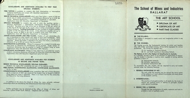 Document, Waller and Chester, Ballarat School of Mines and Industries Ballarat: The Art School, c1948, c1948