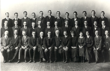 Photograph - Photograph - Black and White, Ballarat School of Mines Staff, 1915