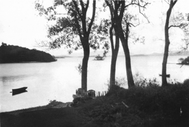 Photograph - black and white, Frank Wright at Loch Lomond, 1933, 1933