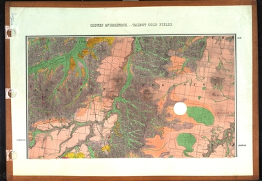 Map, Clunes, Mt Greenock, and Talbot Gold Fields, 1883