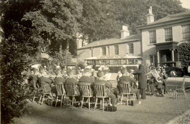 Photograph - Black and White, St. Hilda's Band at Lostwithiel, 1934
