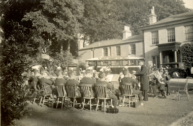 Photograph - Black and White, St. Hilda's Band at Lostwithiel, 1934