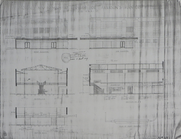 Plans (copy), 'Proposed new Premises at Horsham for Paterson's Furniture Pty Ltd' by Herbert L. Coburn, not dated