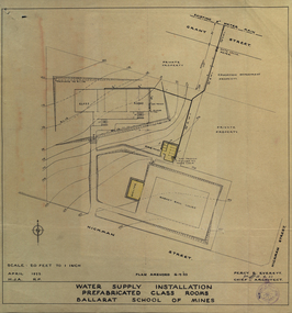 Plans, Plans of the Ballarat School of Mines, Lydiard Street South, Ballarat, 1953
