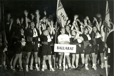 Photo - Black and White, Ballarat University College Students at the Australian Student Games, Brisbane, 1993
