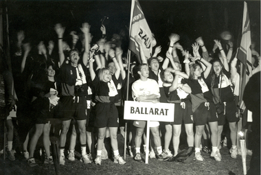 Photo - Black and White, Ballarat University College Students at the Australian Student Games, Brisbane, 1993, 1993