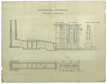 Plan, Central Board of Health, Condensing Apparatus for Pyrites Furnaces, 07/1873