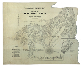 Map, Dead Horse Creek, 1887, 29/05/1887
