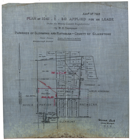 Plan, Plan applied for a Lease, Parishes of Glenmora and Rothcar, 27/05/1913