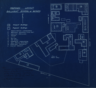 Plan, Ballarat School of Mines Proposed Layout