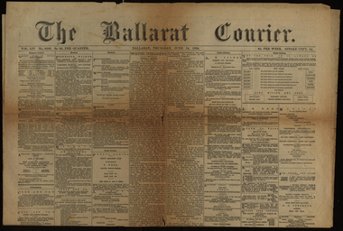 Newspaper, Ballarat Courier, 14 June 1894, 14/06/1894