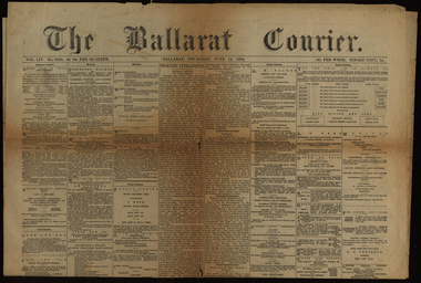 Newspaper, Ballarat Courier, 14 June 1894, 14/06/1894