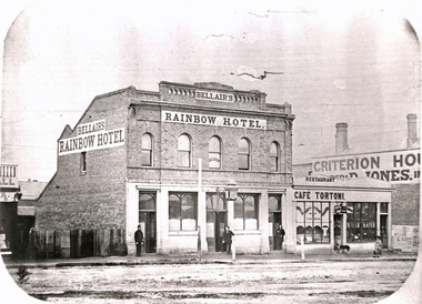 Photograph - Black and White, Solomon and Bardwell, Bellair's Rainbow Hotel, Ballarat