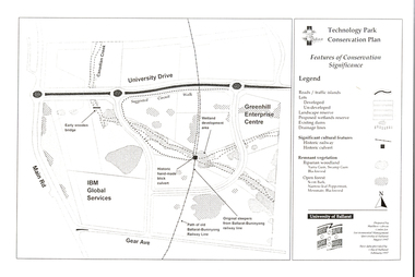Document - Plan, Mathew Gibson, Centre for Environmental Management, Ballarat Technology Park Conservation Plan, 1997, 1997