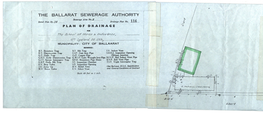 Plan, Ballarat School of Mines Plan of Drainage, 1980?