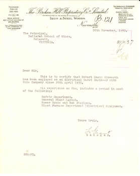 typed letter