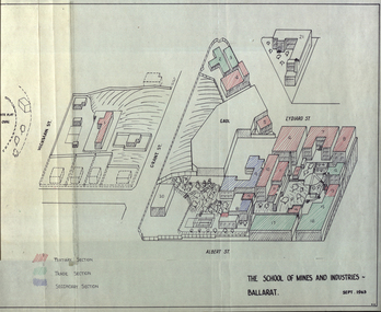 Plan, Plan of the School of Mines and Industries Ballat, 1963, 09/1963