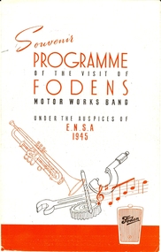 Booklet - Programme, Souvenir Programme of the Visit of Fodens Motor Works Band, 1945