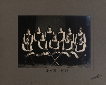 Photograph - Photograph - Black and White, Ballarat School of Mines Hockey Team, 1931