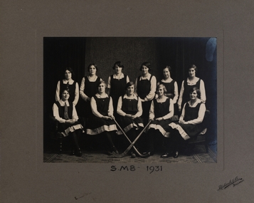 Photograph - Photograph - Black and White, Ballarat School of Mines Hockey Team, 1931, 1931