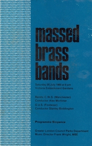 Programme, Massed Brass Bands 1968, 1968