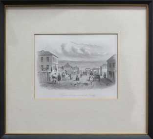 Work on paper - Artwork (framed), Kyneton looking towards the Bridge by S.T. Gill, 1857, 1857