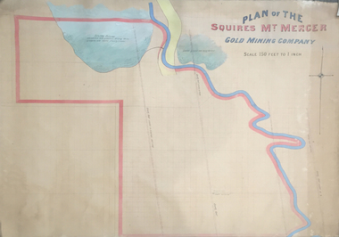 Plan, Plan of the Squires Mount Mercer Gold Mining Plant