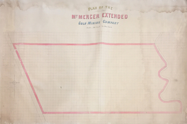 Plan, Plan of the Mount Mercer Extended Gold Mining Company