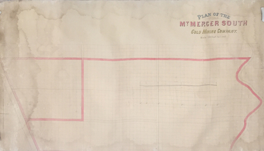 Plan, Plan of the Mount Mercer South Gold Mining Company